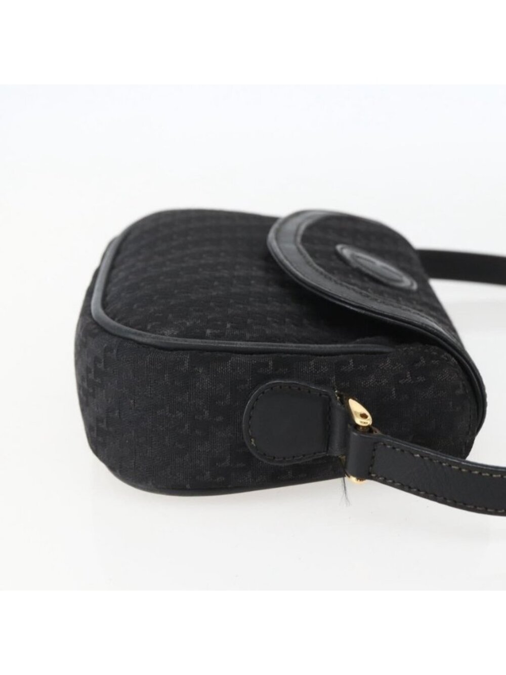 Authentic GUCCI Shoulder Bag Old Gucci Black Gold - Picture 12 of 16